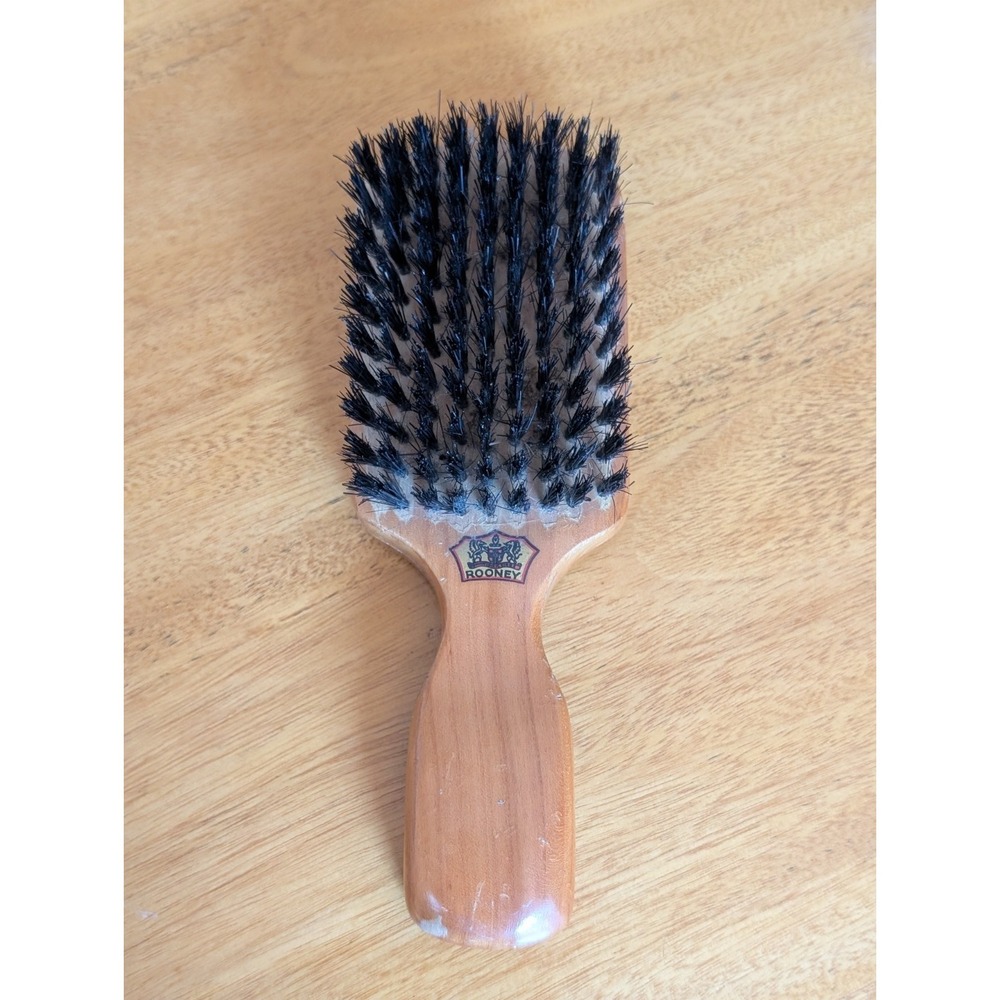 Vintage Rooney 2576 Hair Brush Wood Handle Pure Bristle Made in England HTF